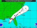 The track of Tropical Storm Hermine could take it up the US East Coast. [NOAA graphic]